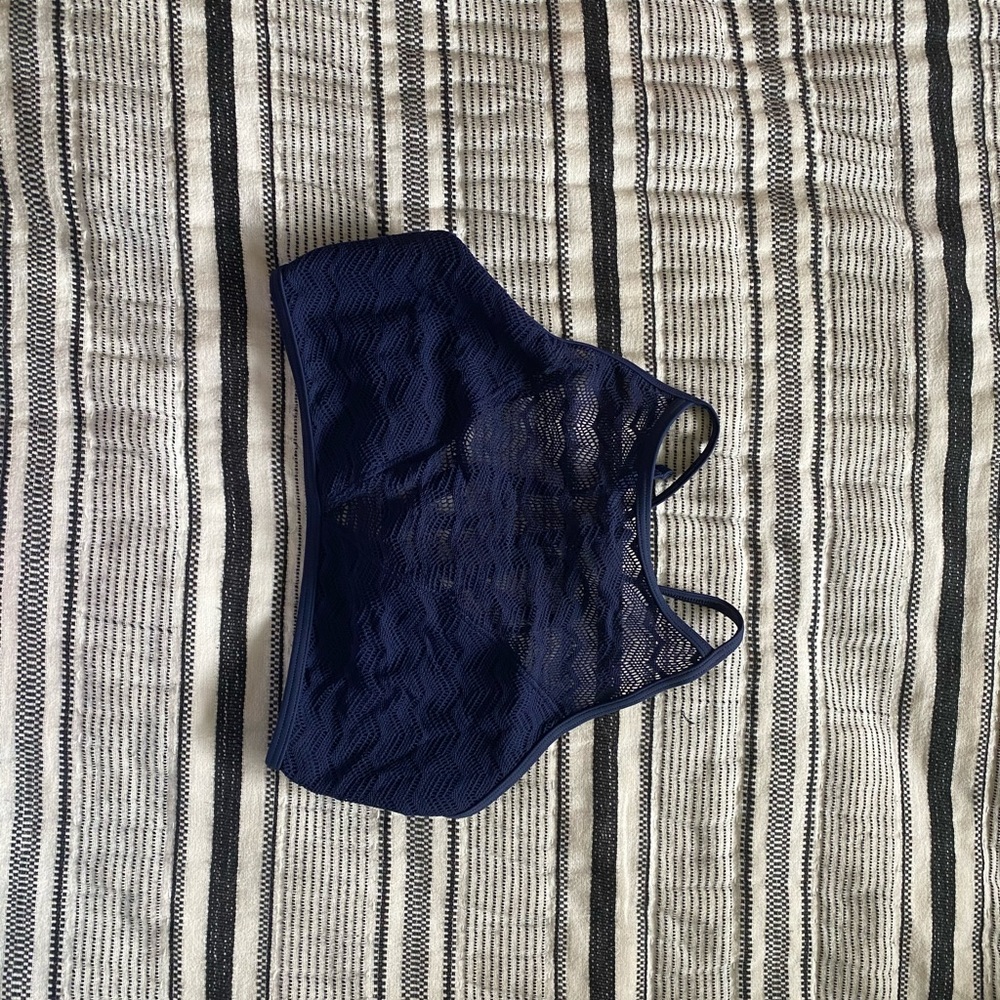 Aerie navy bikini top